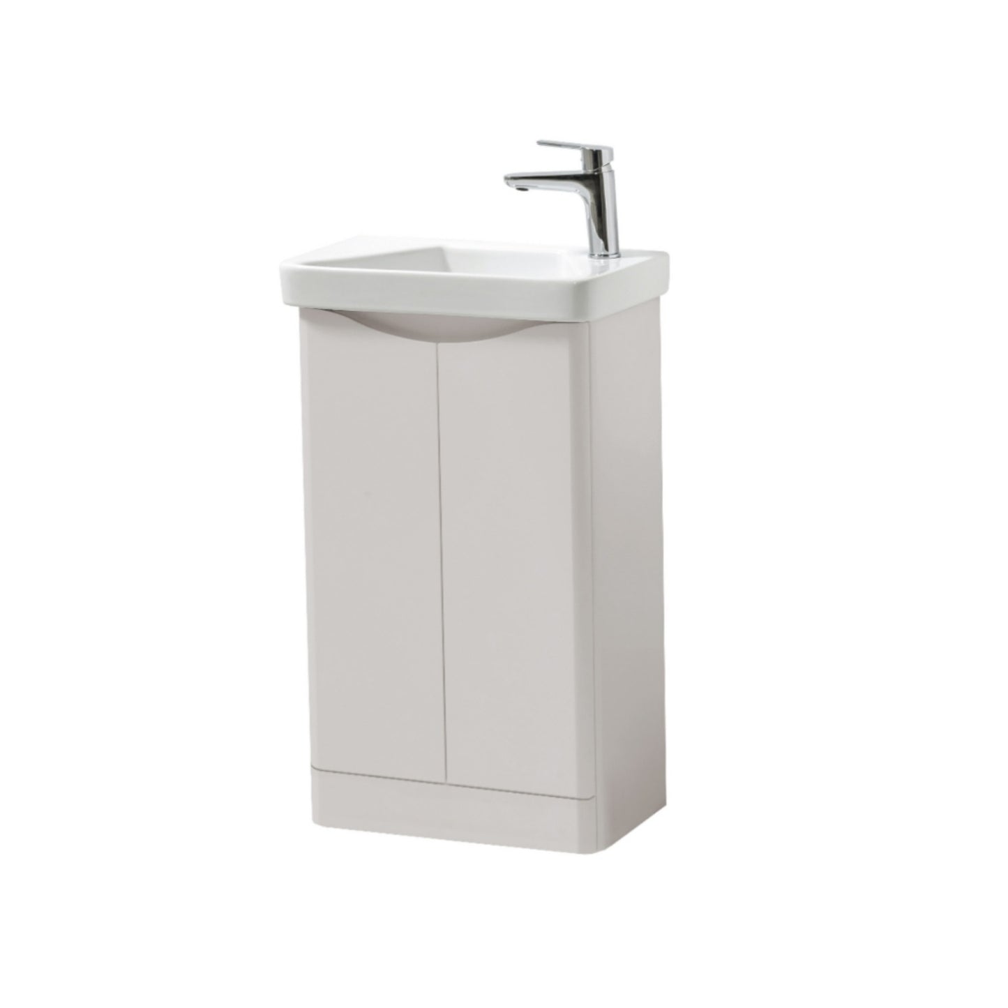 Arc 500x290mm Floor Standing Cloak Unit Matt Cashmere