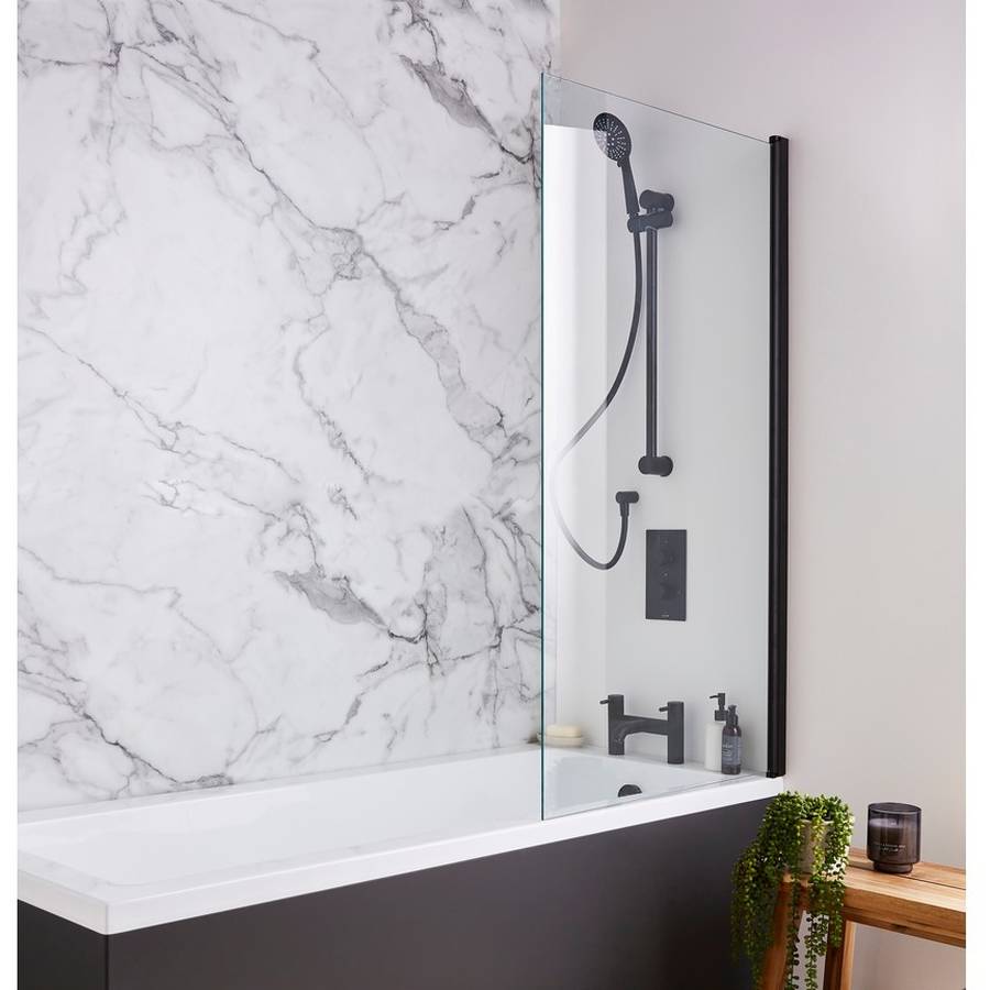 Nero L Shaped Shower Bath Screen