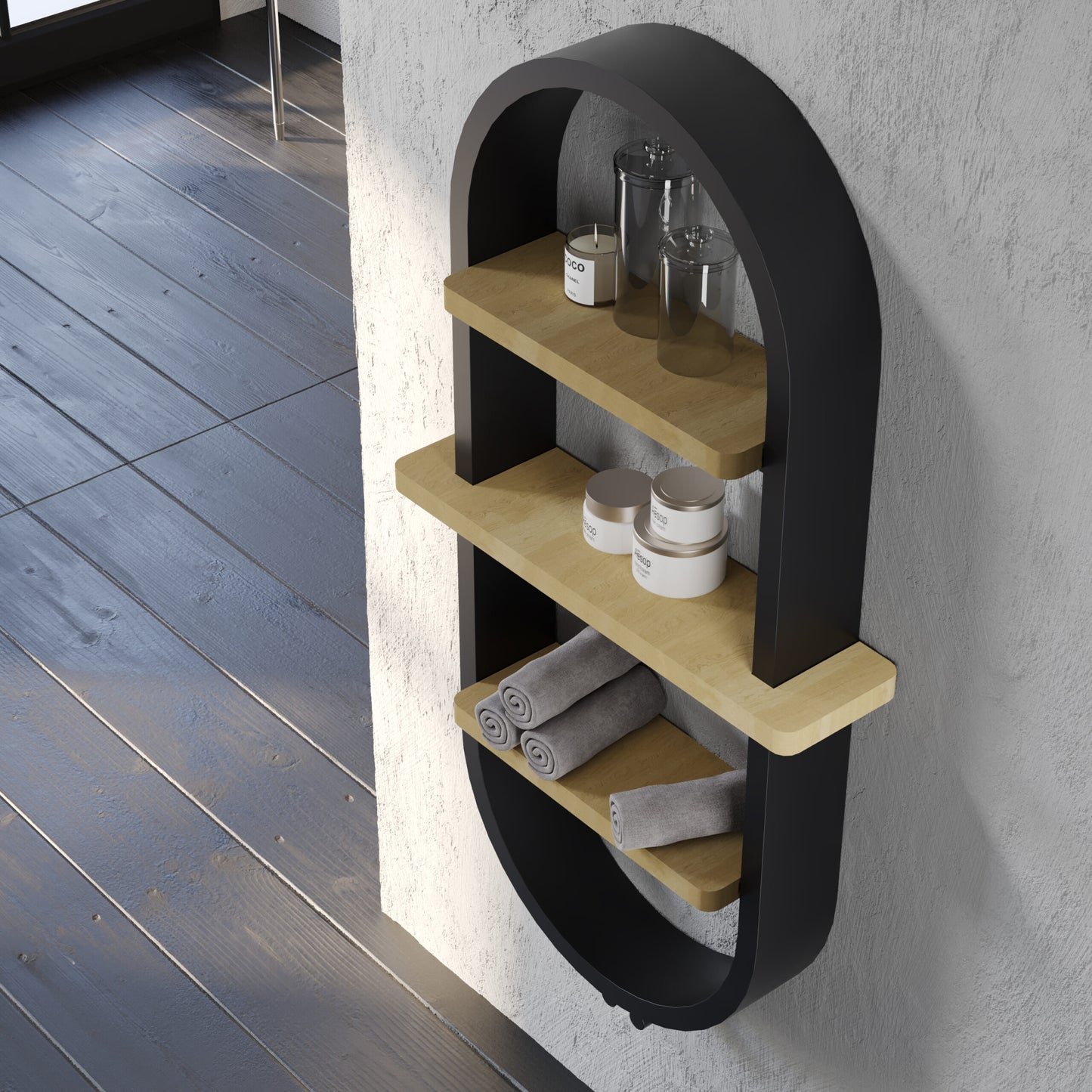 Vaughan Towel Rail TEXTURED WHITE