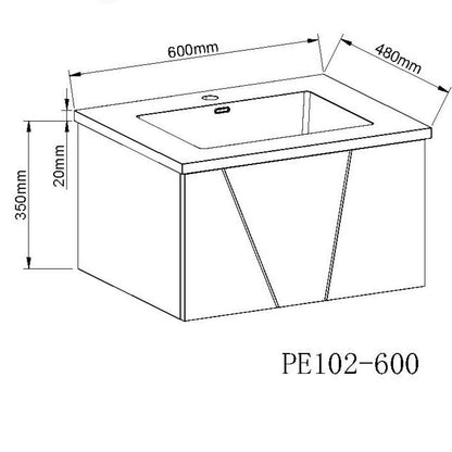 Azzurra Wall Hung Resin Basin Unit