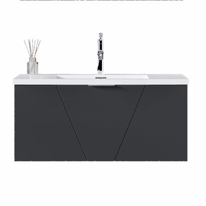 Azzurra Wall Hung Resin Basin Unit