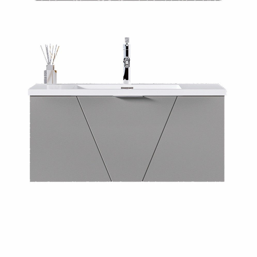 Azzurra Wall Hung Resin Basin Unit