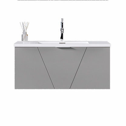 Azzurra Wall Hung Resin Basin Unit