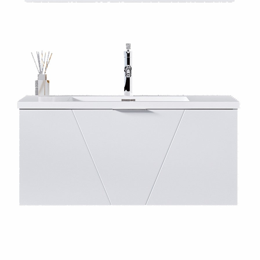 Azzurra Wall Hung Resin Basin Unit