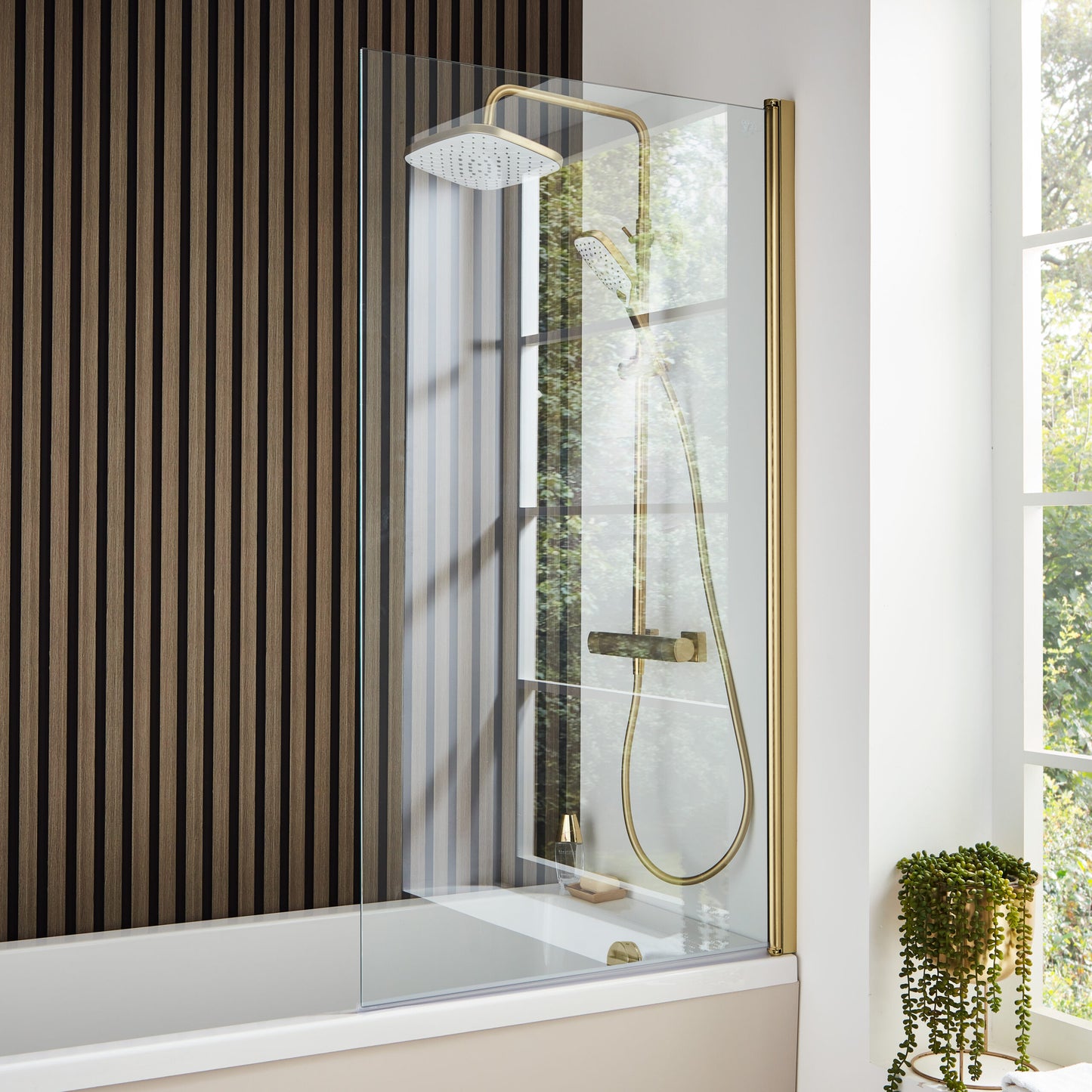 Square Bath Screen Brass