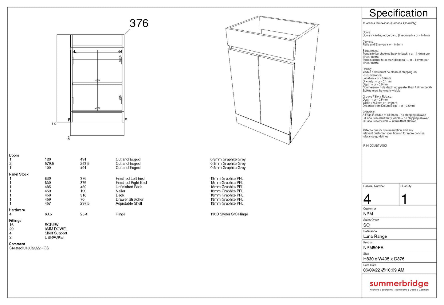Luna Floor Standing Vanity Unit