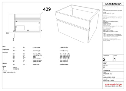 Luna Wall Hung Basin Unit