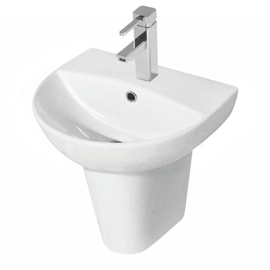 Kameo 1TH Basin with Semi Pedestal