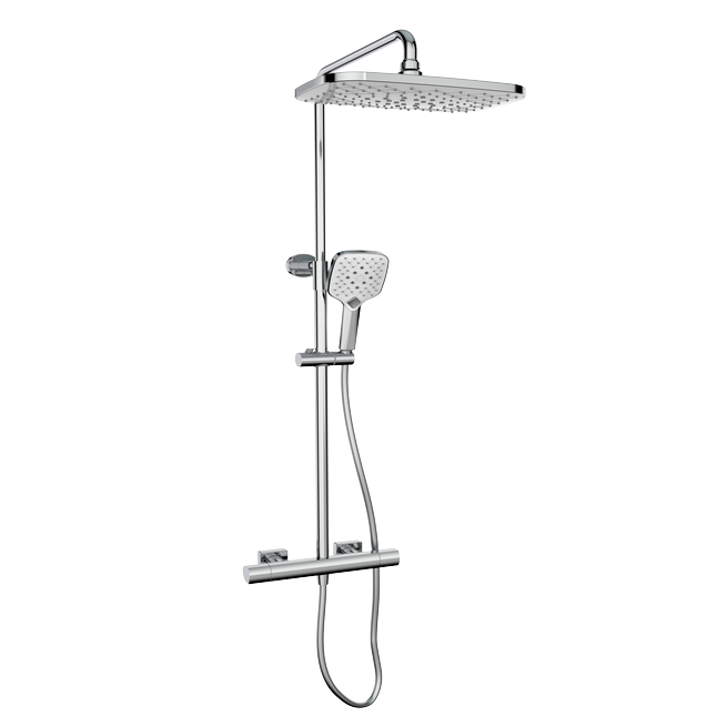 Kolt Shower with Sliding Handset and Drench Head Chrome