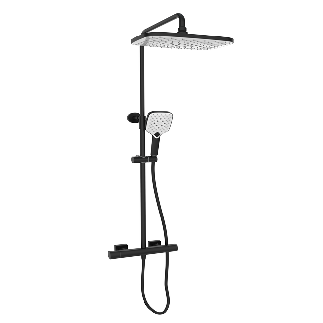 Kolt Shower with Sliding Handset and Drench Head Black