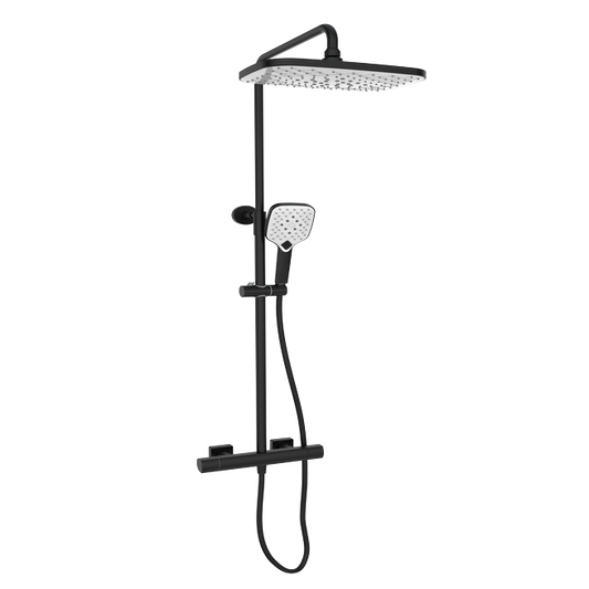 Kolt Shower with Sliding Handset and Drench Head Black