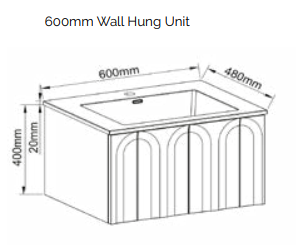 Serena Wall Hung unit with Resin Basin