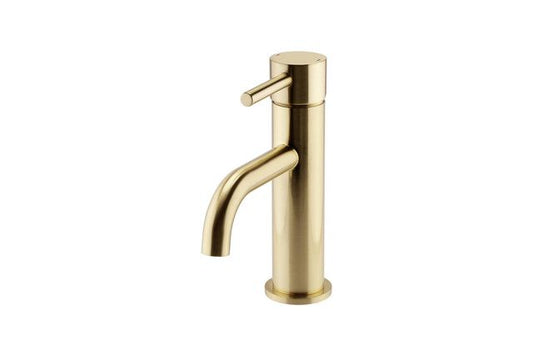 Ottone Mono Basin Mixer Brushed Brass