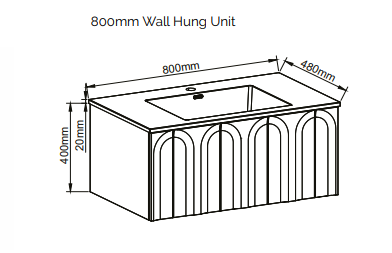 Serena Wall Hung unit with Resin Basin