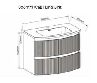 Valentina Wall Hung unit with Resin Basin